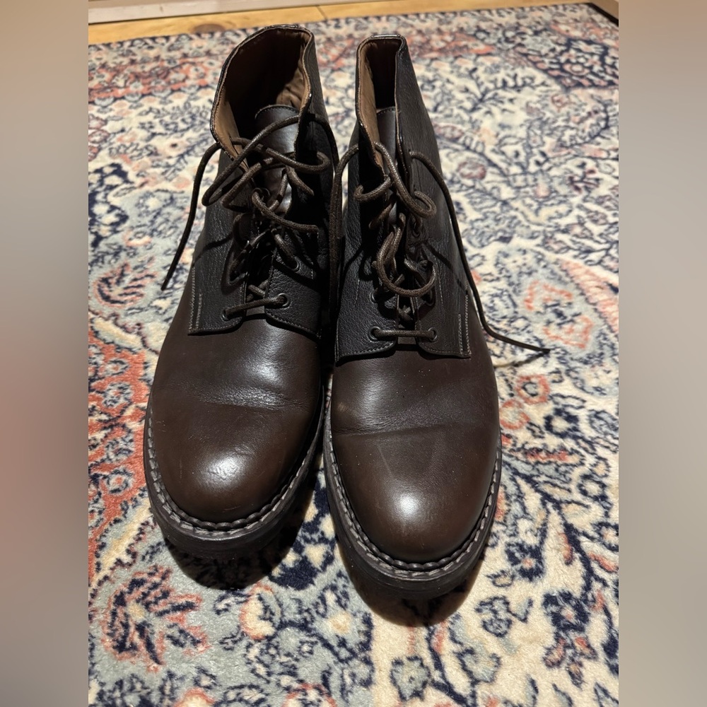 Brunello Cucinelli Dark Brown Leather Boots